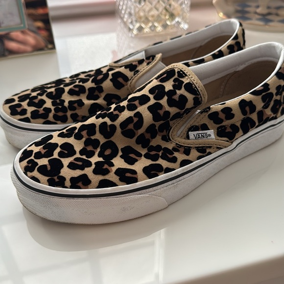Vans Leopard Cheetah Slip Ons - Picture 2 of 5